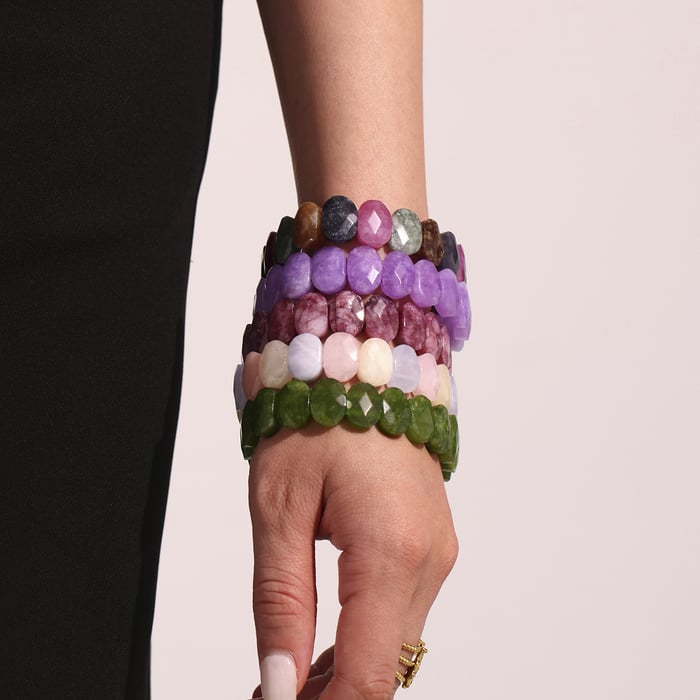 1 Piece Polychrome Beads Natural Stones Women's Beaded Bracelets h5Picture4