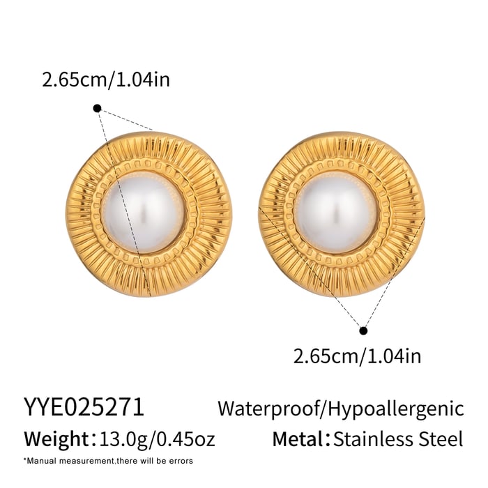 1 Paar elegante Ohrstecker aus Edelstahl für Damen der Romantischen Serie