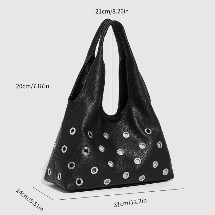 1 Stück Simple Series Punk Einfarbige PU Damen Umhängetaschen
