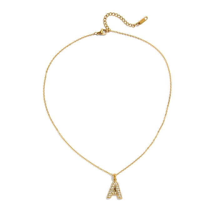 1 Piece Classic Letter Stainless Steel Gold Color Women's Pendant Necklaces
