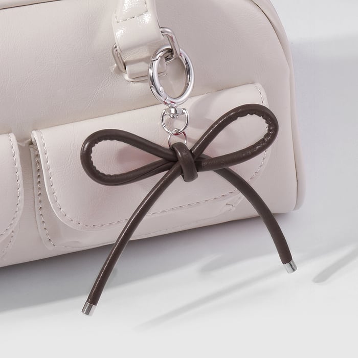 1 Piece Leopard Print Bow Knot Bag Charm Picture4