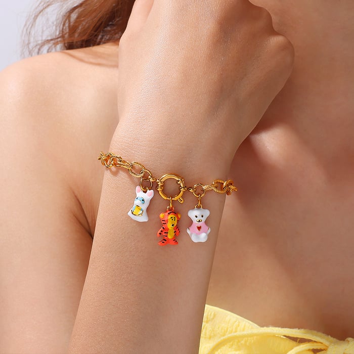 1 Piece Cute Animal Stainless Steel  DIY Pendant h5Picture4