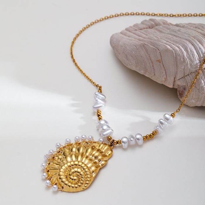 1 pezzo di collana con ciondolo da donna in acciaio inossidabile con motivo "Vacanza romantica" h5Immagine4