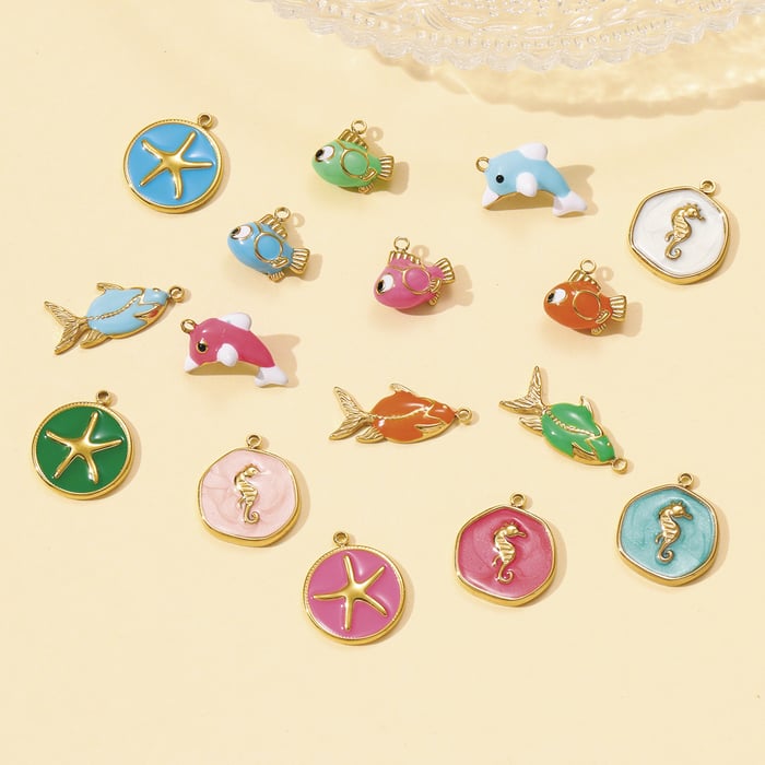 1 Piece Romantic Fish Stainless Steel Women's Pendants h5Picture4