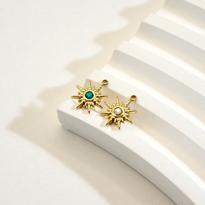 1 Piece Classic Irregular Shape Stainless Steel Natural Stone Women's Pendants h5Picture4
