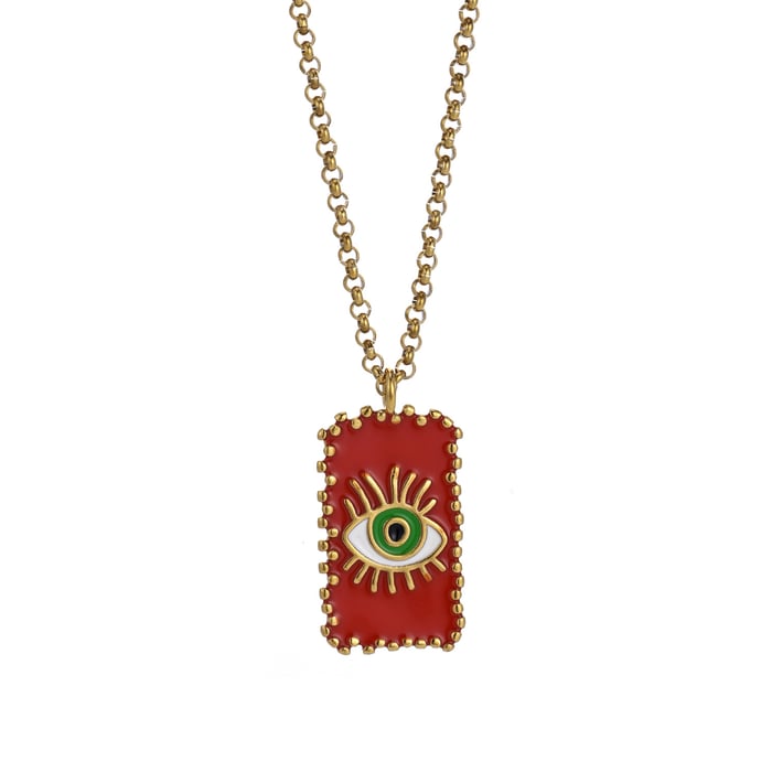 1 Piece Classic Tarot Stainless Steel Gold Color Women's Pendant Necklaces h5Picture5