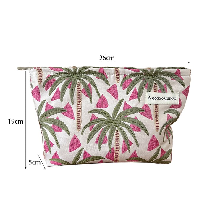 1 Piece Original Design Coconut Tree Resort Series Women's Makeup Bag h5Picture2