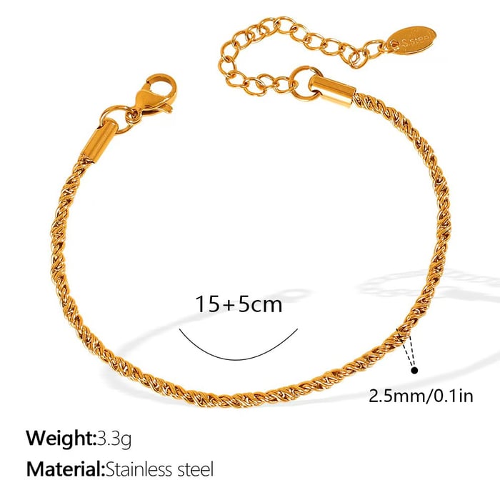 1 Stück Halskette aus goldfarbenem Edelstahl