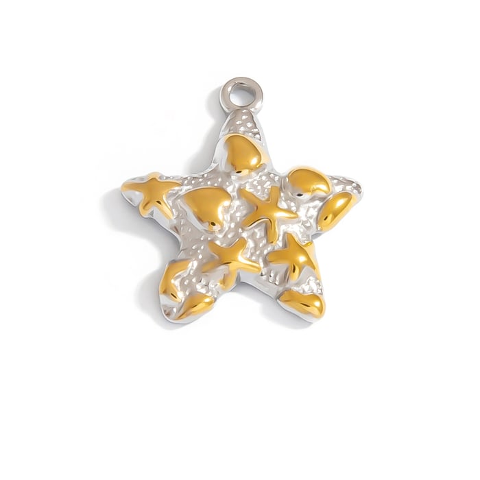 1 Piece Heart Stainless Steel Mixed Color Pendant 