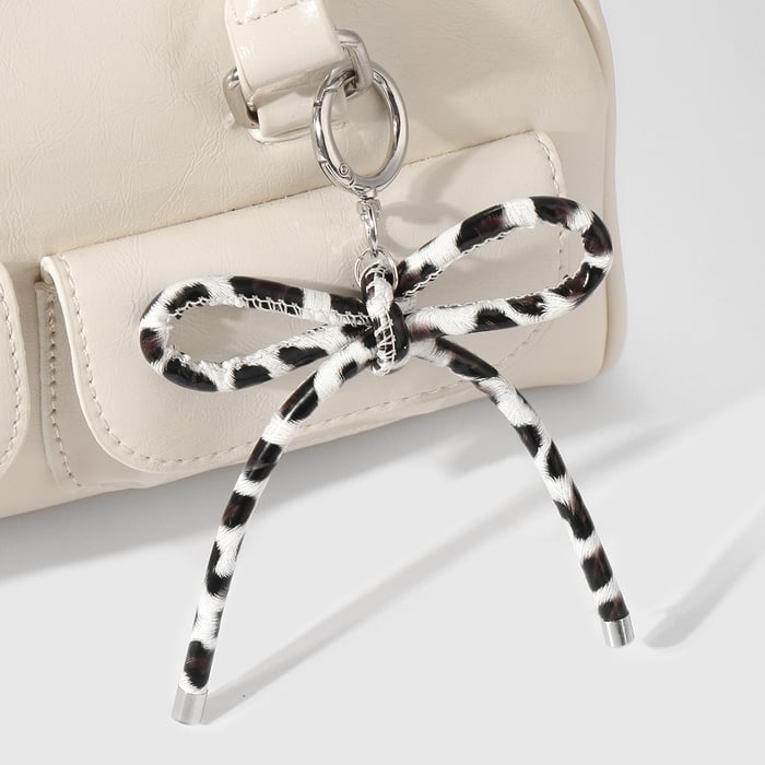 1 Piece Leopard Print Bow Knot Bag Charm Picture8