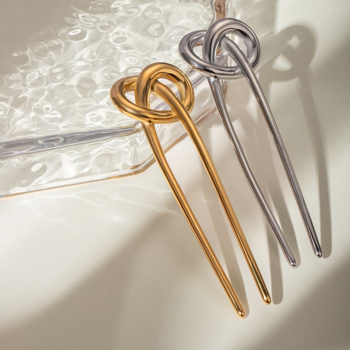 1 Piece Twisted Stainless Steel twisted Hairpin h5Picture4