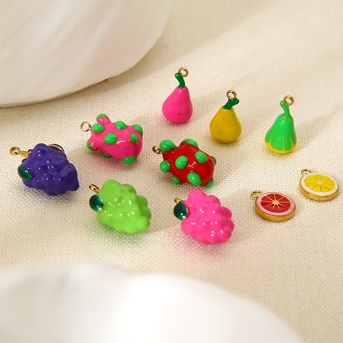 1 Piece Romantic Series Sweet Plant Stainless Steel  DIY Pendant h5Picture2