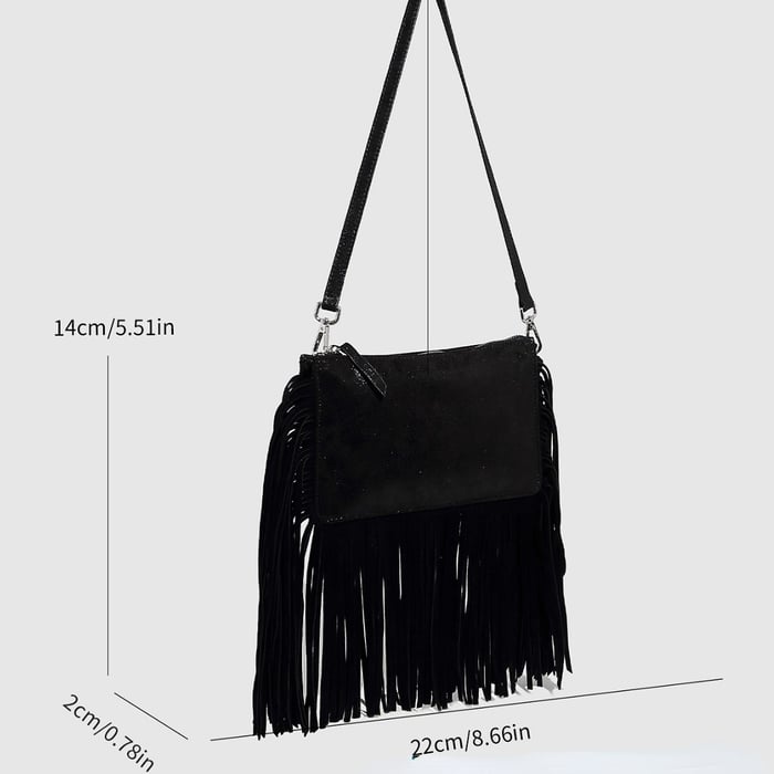 1 Stück Simple Series Casual Quaste PU Damen Umhängetaschen