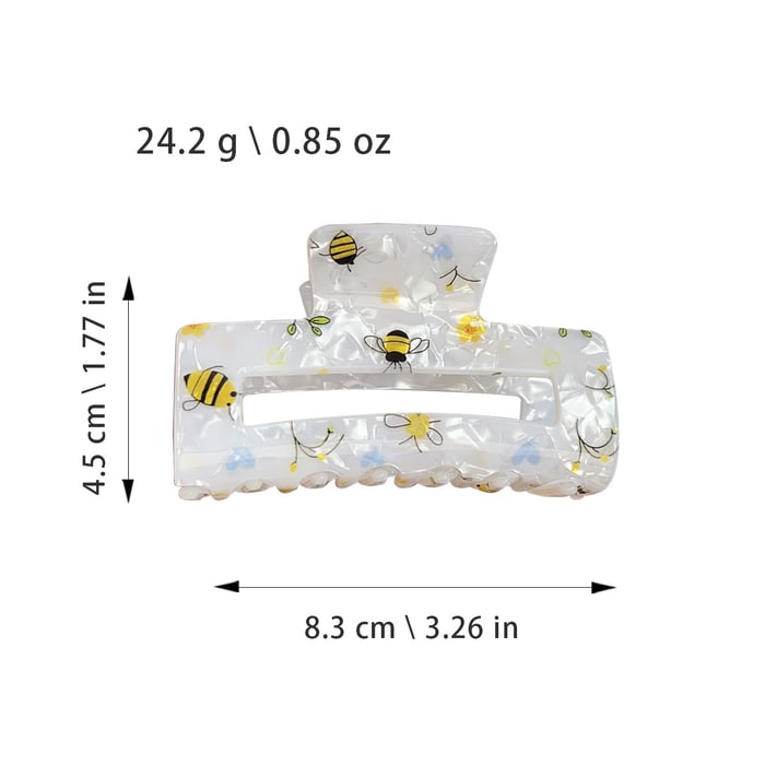 1 Piece Sweet Bee Acrylic Women's Hair Claws Picture4