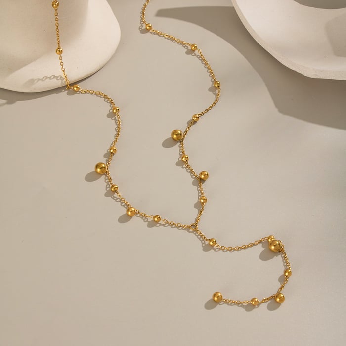 1 Piece Simple Series Daily Circle Stainless Steel  Gold Color  Women's Chain Necklaces Picture4