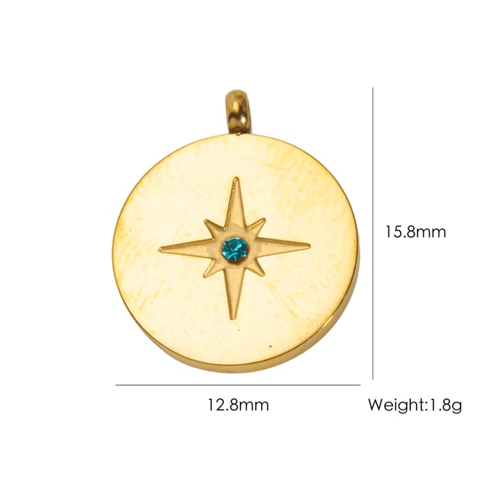 1 Pair Simple Series Cute Horseshoe-shaped Stainless Steel Women's Pendants