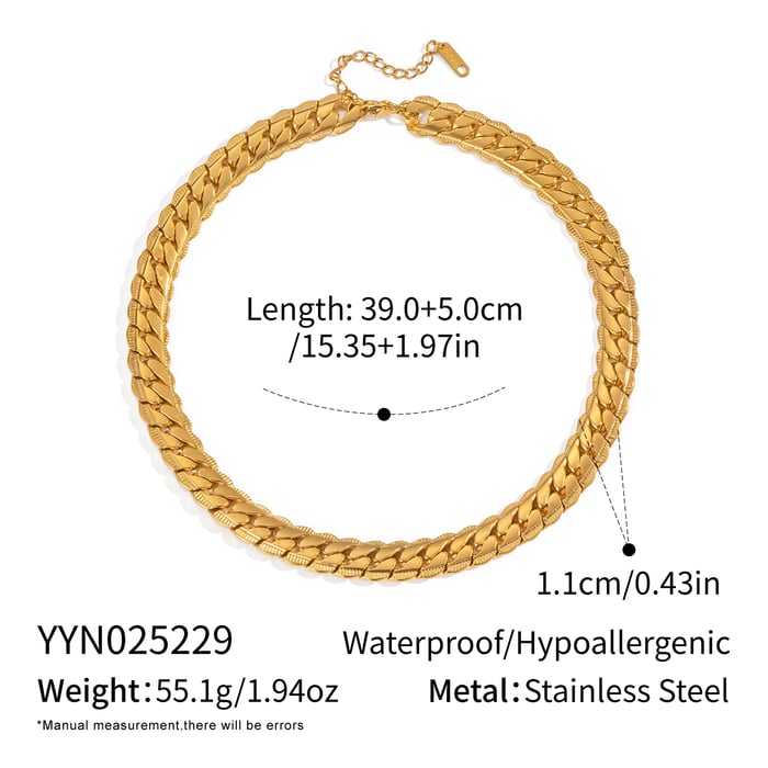 Conjunto de joyería para mujer de 1 pieza de acero inoxidable en color dorado con forma irregular simple