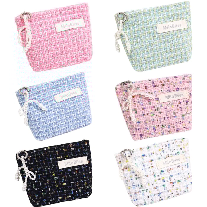 1 Piece Romantic Series Sweet Plaid Makeup Bag Picture5