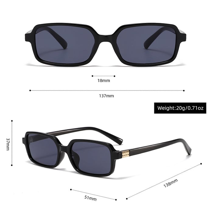1 Paar Simple Series Casual Solid Color PC Damen-Sonnenbrille h5Bild10