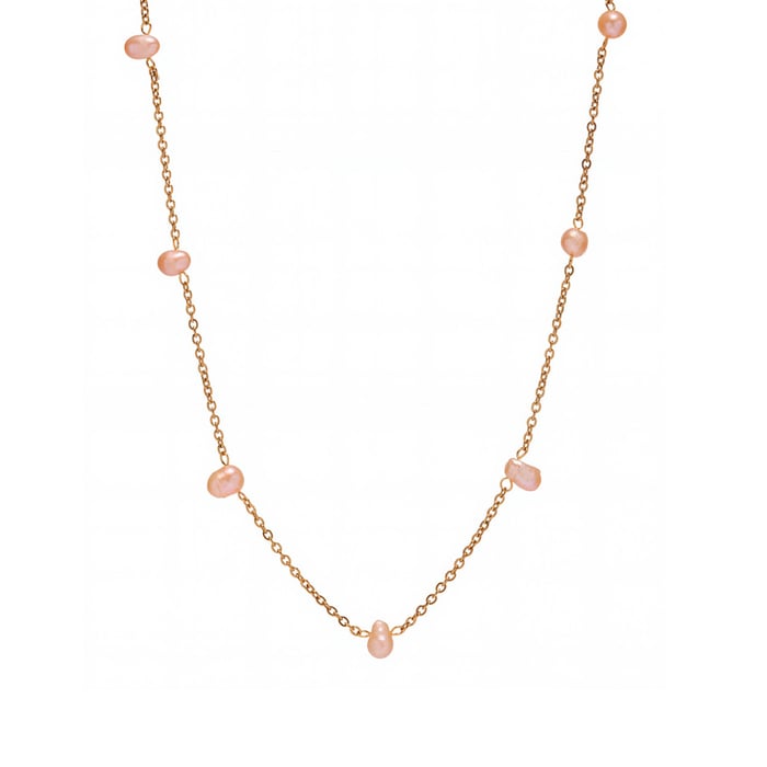 1 Piece Classic Irregular Pearl Shape Stainless Steel Gold Color Women's Chain Necklaces