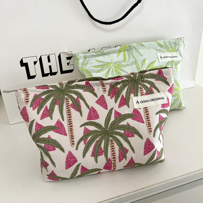 1 Piece Original Design Coconut Tree Resort Series Women's Makeup Bag h5Picture3
