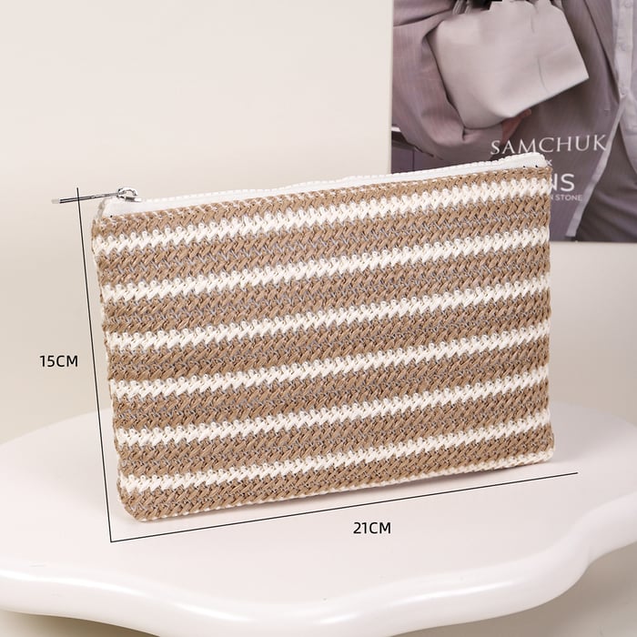 1 Piece Simple Strip Women's Makeup Bag 
