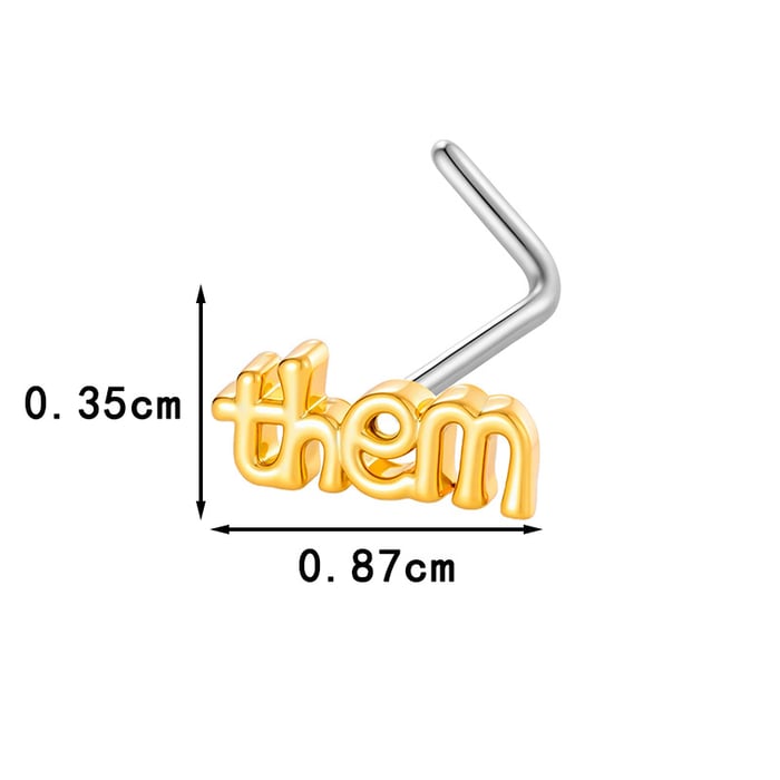1 Stück einfacher Nasenstecker in Kupfer- und Goldfarbe h5Bild2