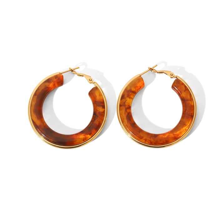 1 Pair Simple  Daily Geometric Stainless Steel  Women's Hoop Earrings