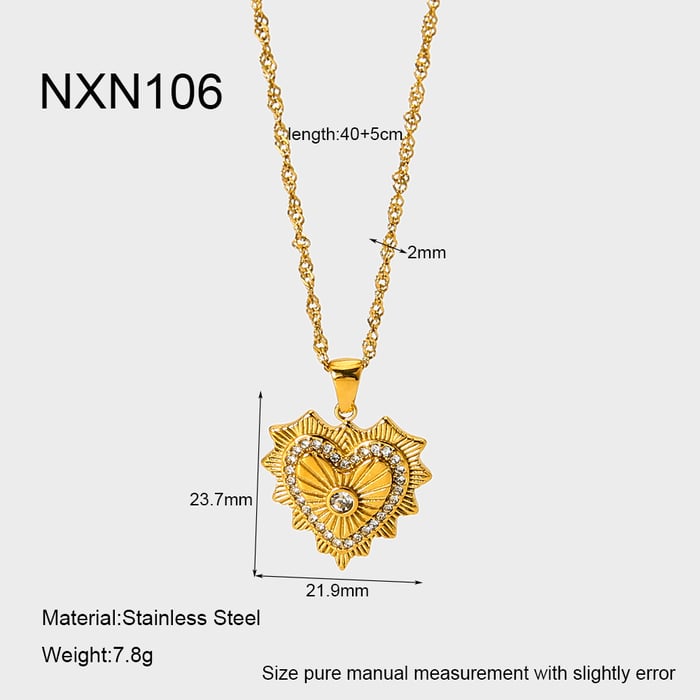1 Piece Luxurious Series Retro Geometric Stainless Steel  Pendant Necklace