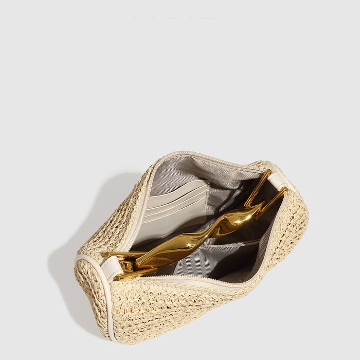 1 Piece Romantic Beige Straw - woven Chain Women's Handbags Picture4