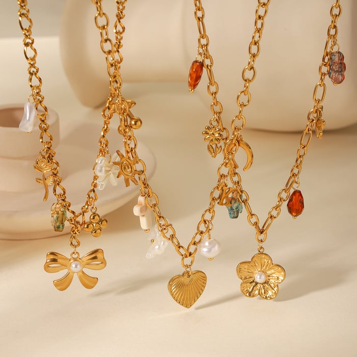1 Pair Simple Series Vacation Turtle Stainless Steel  Women's Pendant Necklaces h5Picture3