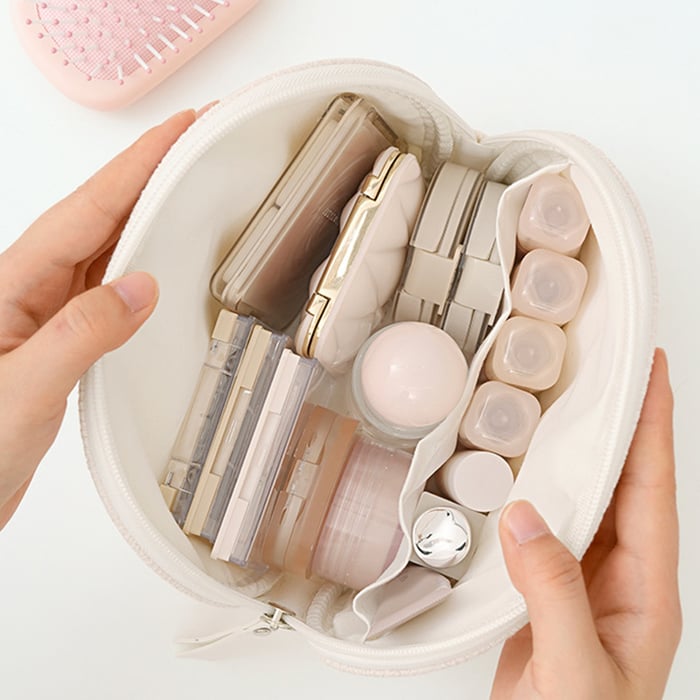 1 Piece Simple Solid Color Makeup Bag Picture4