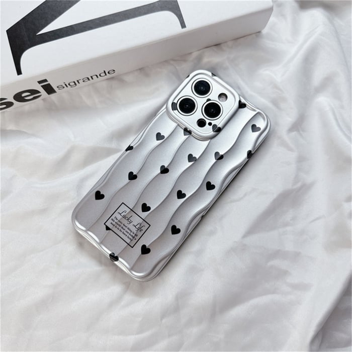 High-end Light Luxury  Heart and Polka Dots Women's Phone Cases
