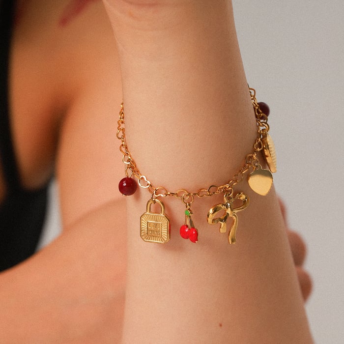 1 Piece Simple Series Daily Bow Knot Stainless Steel  Women's Charm Bracelets h5Picture4