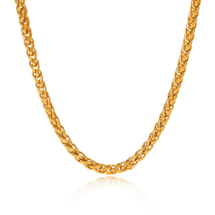 1 Piece Daily Chain Stainless Steel  Gold Color  Women's Chain Necklaces