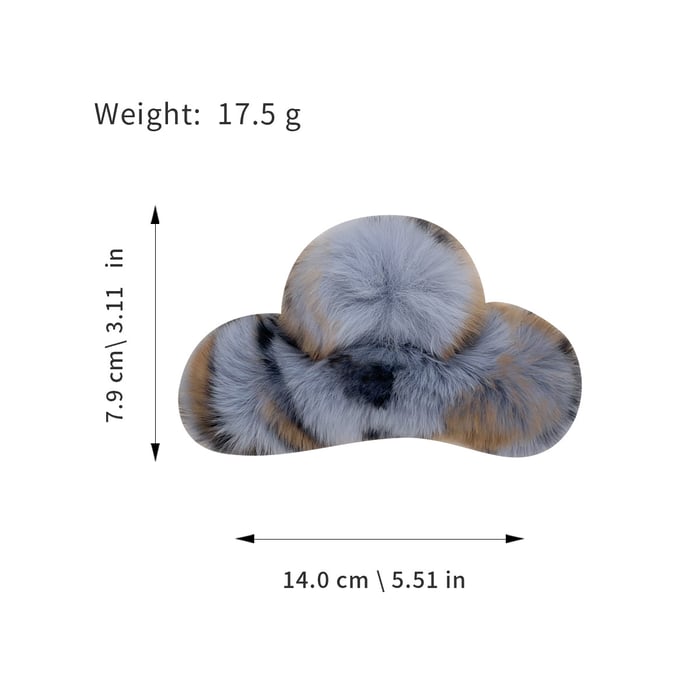 1 Piece Luxurious  Cute Leopard Print Imitation Fur Women's Hair Claws Picture4