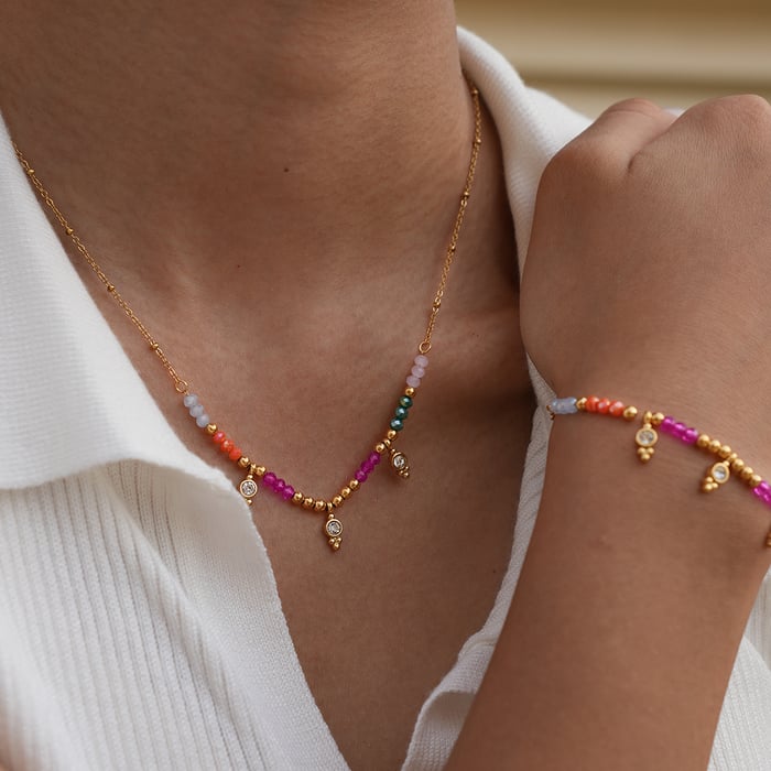 Einfache unregelmäßige Form Edelstahl Gold Farbe Damen Schmuck Sets Bild3