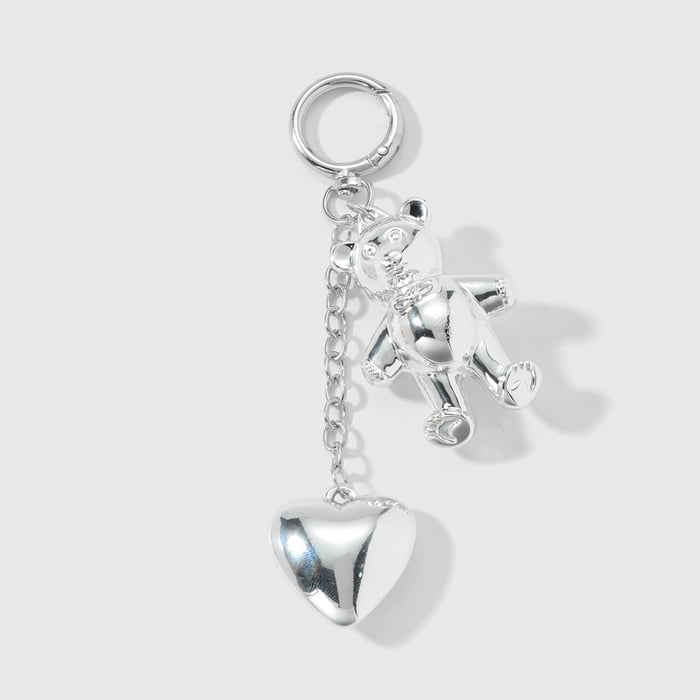 1 Piece Heart Alloy Bag Charm
