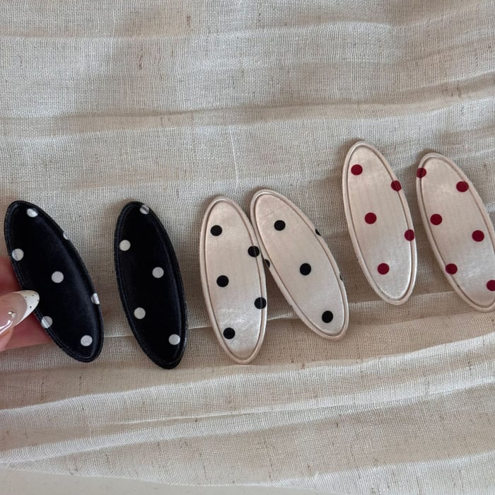 1 Piece Romantic Series Daily Polka Dots Fabric Women's Hair Clips Picture2