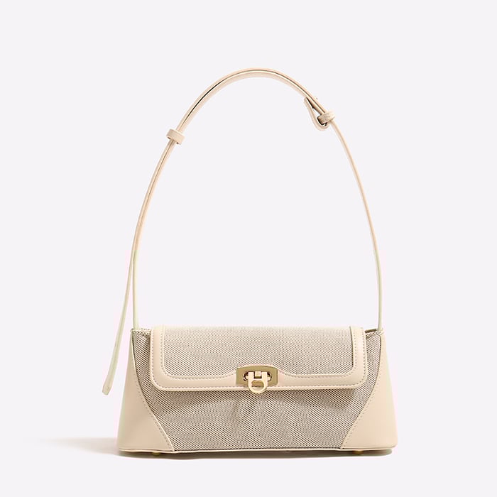 1 Piece Retro Mixed Color Canvas Women's Shoulder Bags