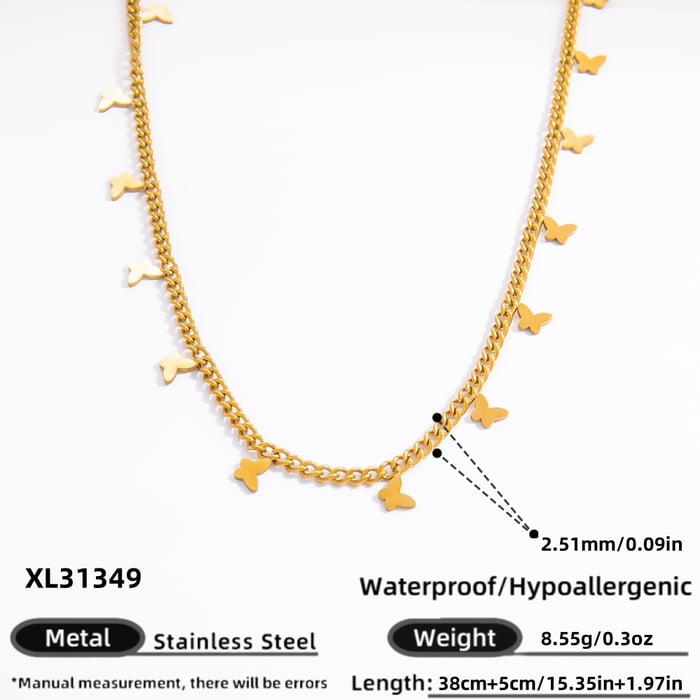 1 Piece Romantic  Elegant Flower Stainless Steel  Women's Pendant Necklaces h5Picture2