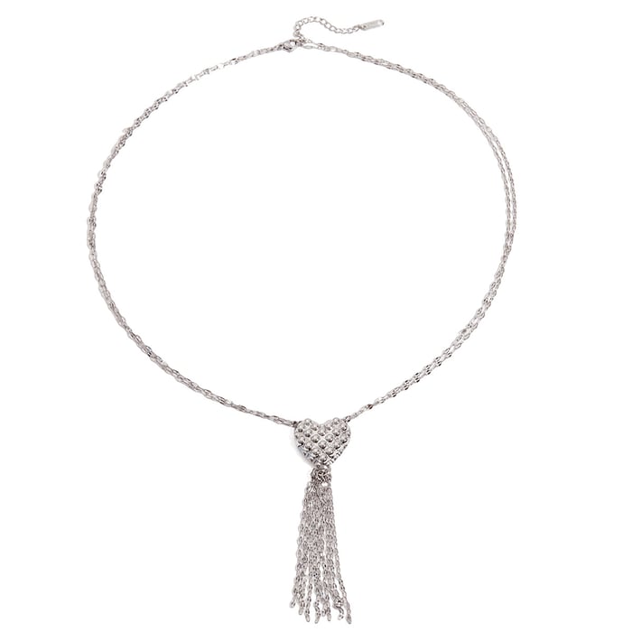 1 Piece Sexy Heart Stainless Steel Silver Color Women's Pendant Necklaces