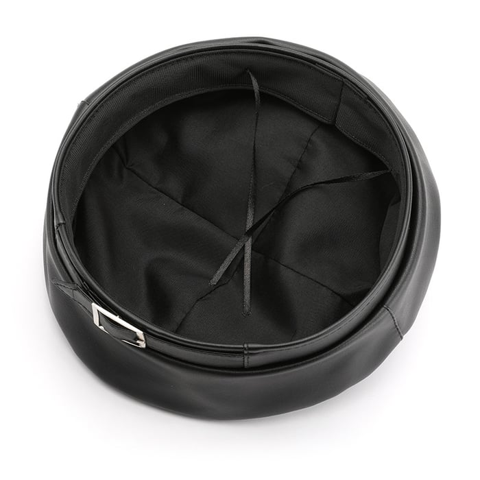 1 Piece Retro Elegant Solid Color PU Beret Picture4