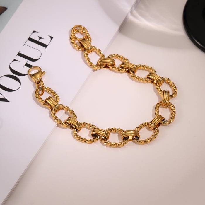 1 Piece Simple Series  Chain Stainless Steel Women's Chain Bracelets h5Picture3