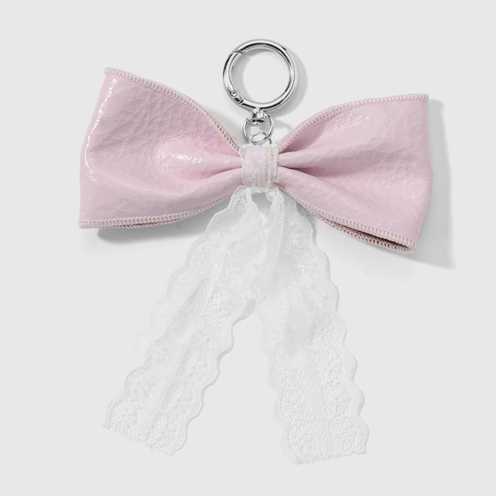 1 Piece Leather Bow Knot Bag Charm 