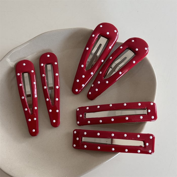 1 Piece Simple Series Sweet Polka Dots Fabric Women's Hair Clips Picture2