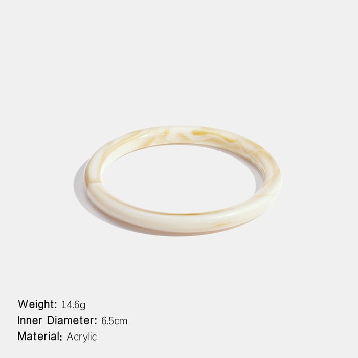 1 Piece Simple Versatile  Gradient Color Acrylic Women's Bangles h5Picture2