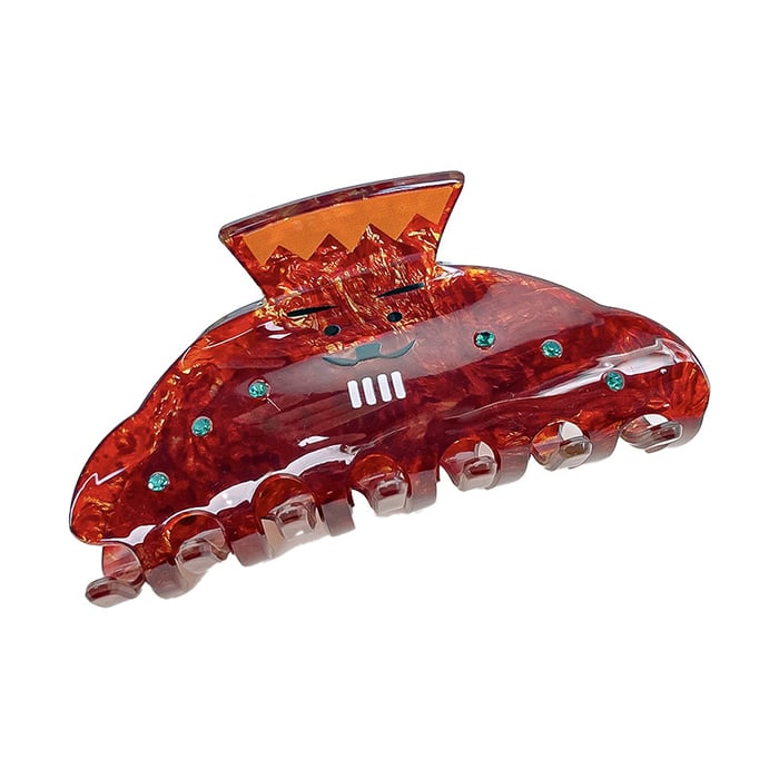 1 Stück Cuat Weihnachten Schneemann Muster Geschenk PVC Damen Haar Krallen h5Bild5