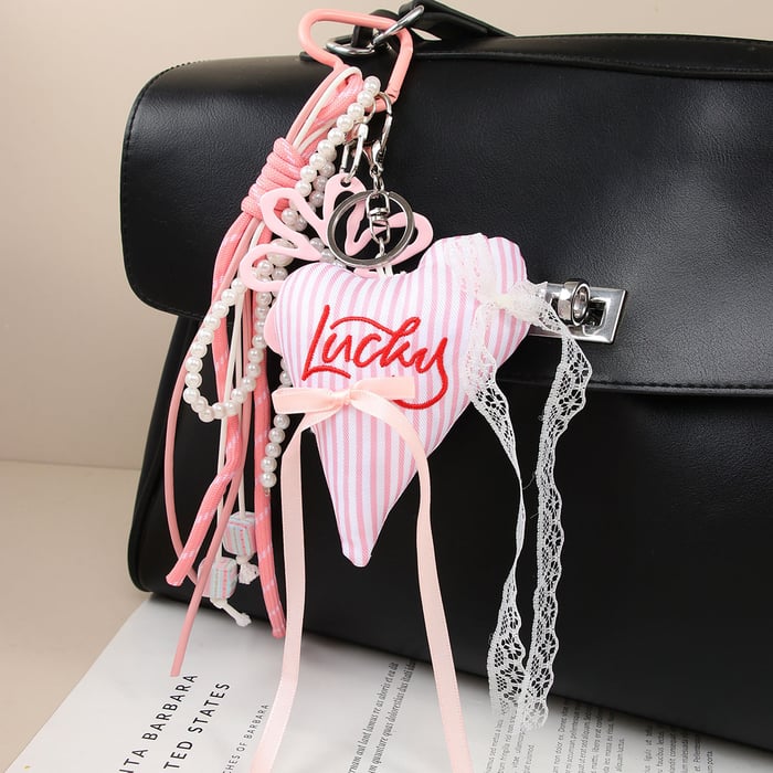 1 Piece Romantic Series Cute Heart Polyester Women's Bag Charms