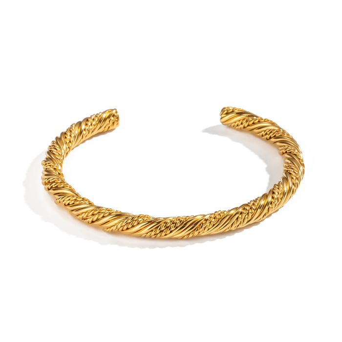 1 Piece Stainless Steel Gold Color Cuff Bracelet h5Picture5